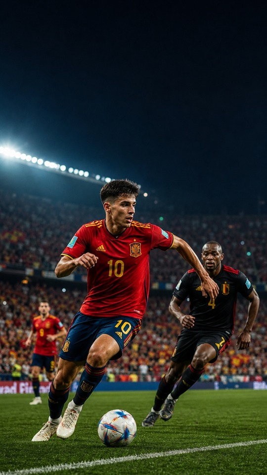 España vs Belgium World Cup 2026 - 4K Phone Wallpaper