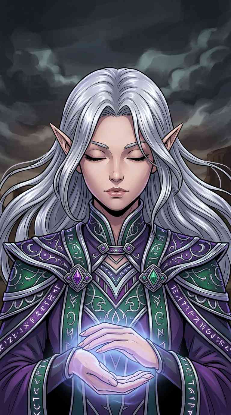 Sorcière Elfe Mystique - Arrière-plan Mobile 4K