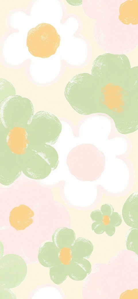 Pastell Blumen Muster - 4K Hintergrundbild
