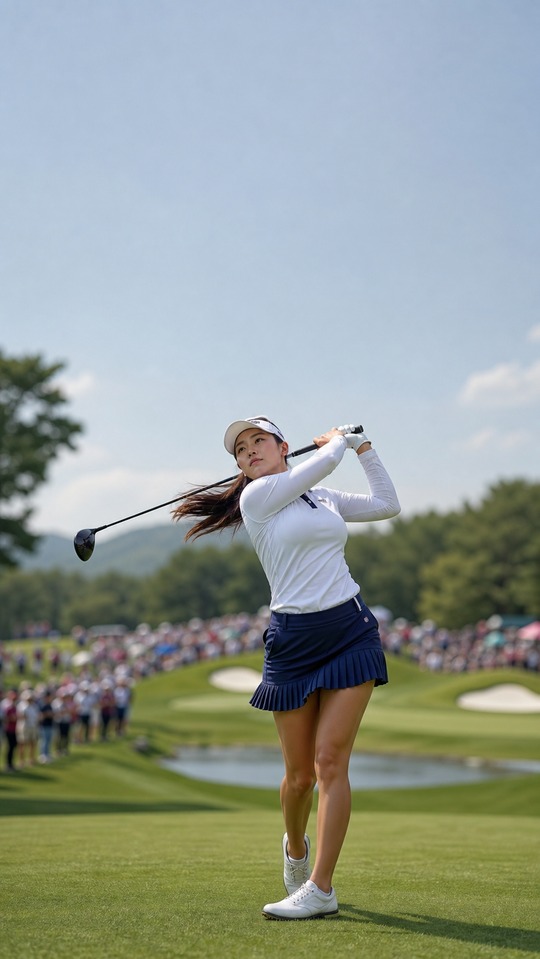 Hwang You-min Golf Swing - 4K Phone Background