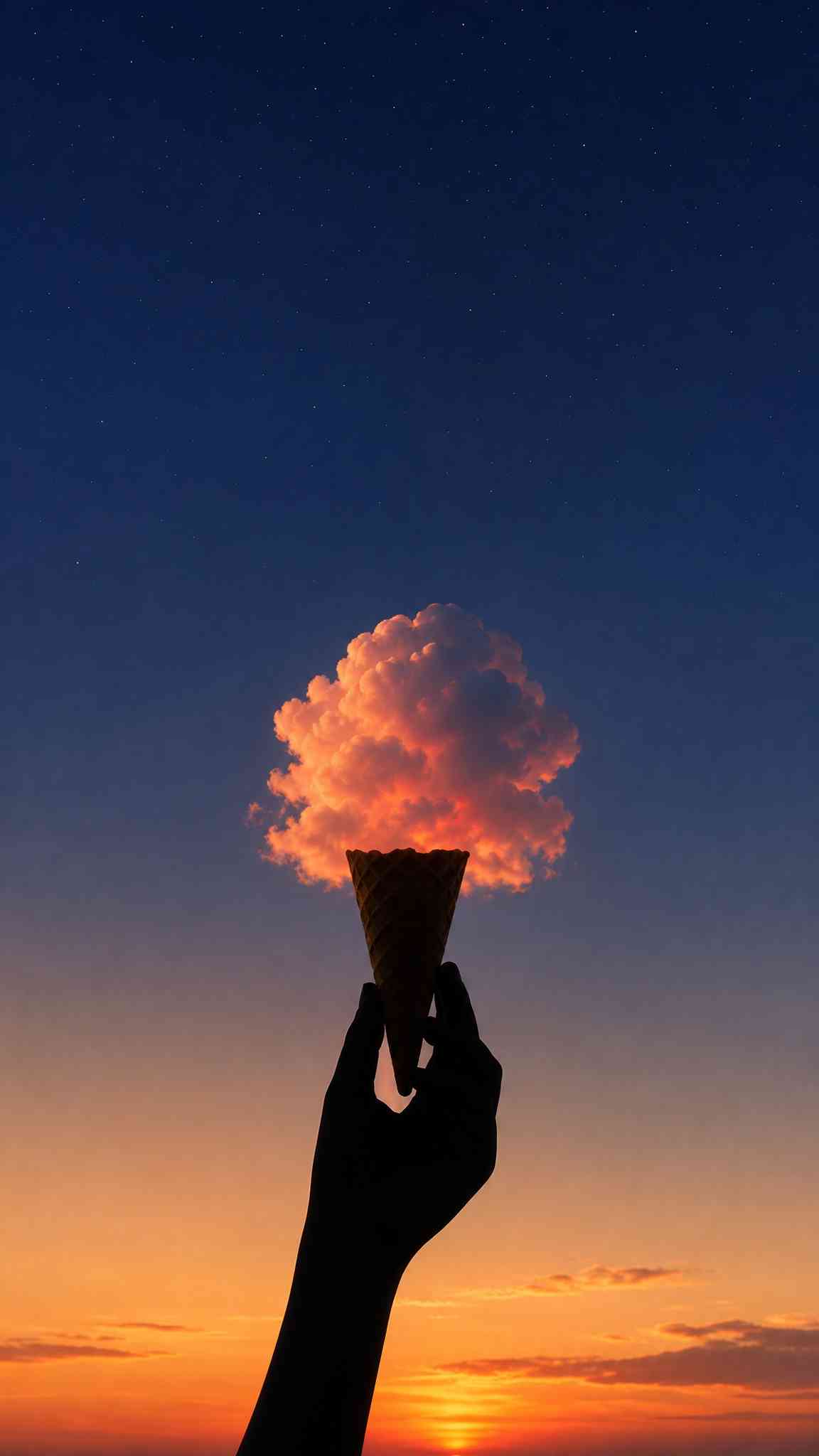 Cloud Ice Cream Surreal Art - 4K Wallpaper