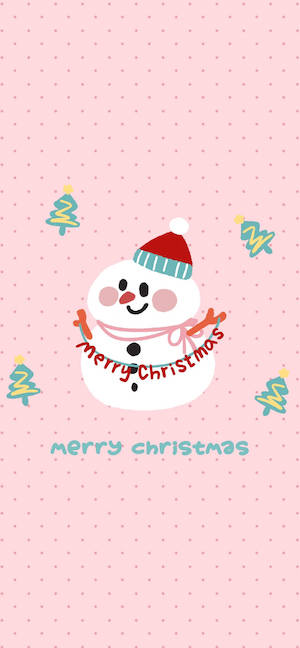 Schneemann Weihnachten Illustration - 4K Hintergrundbild