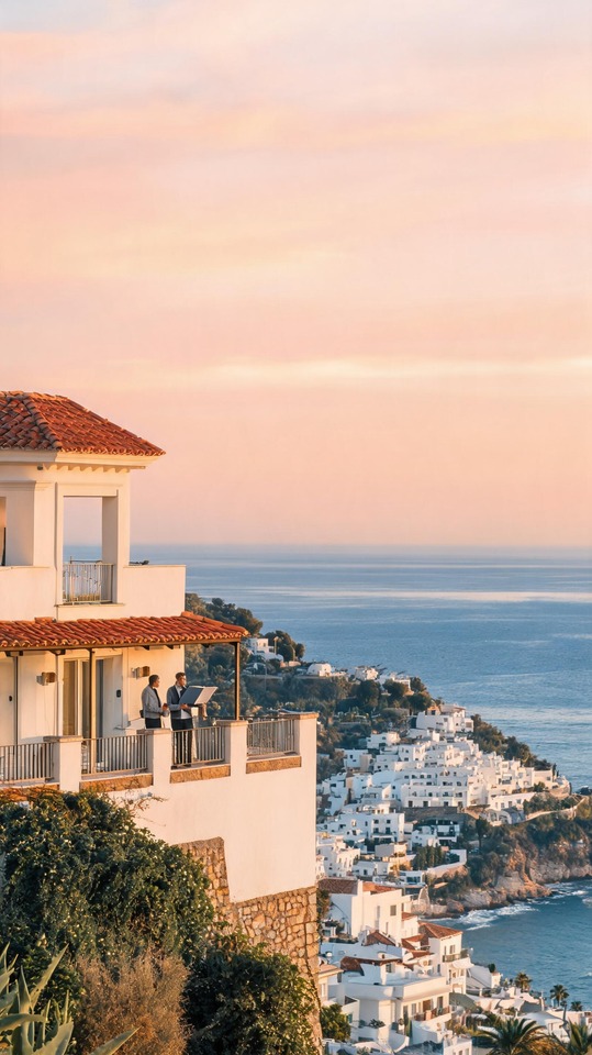 Spain Coastal Luxury Real Estate - 4K Phone Background