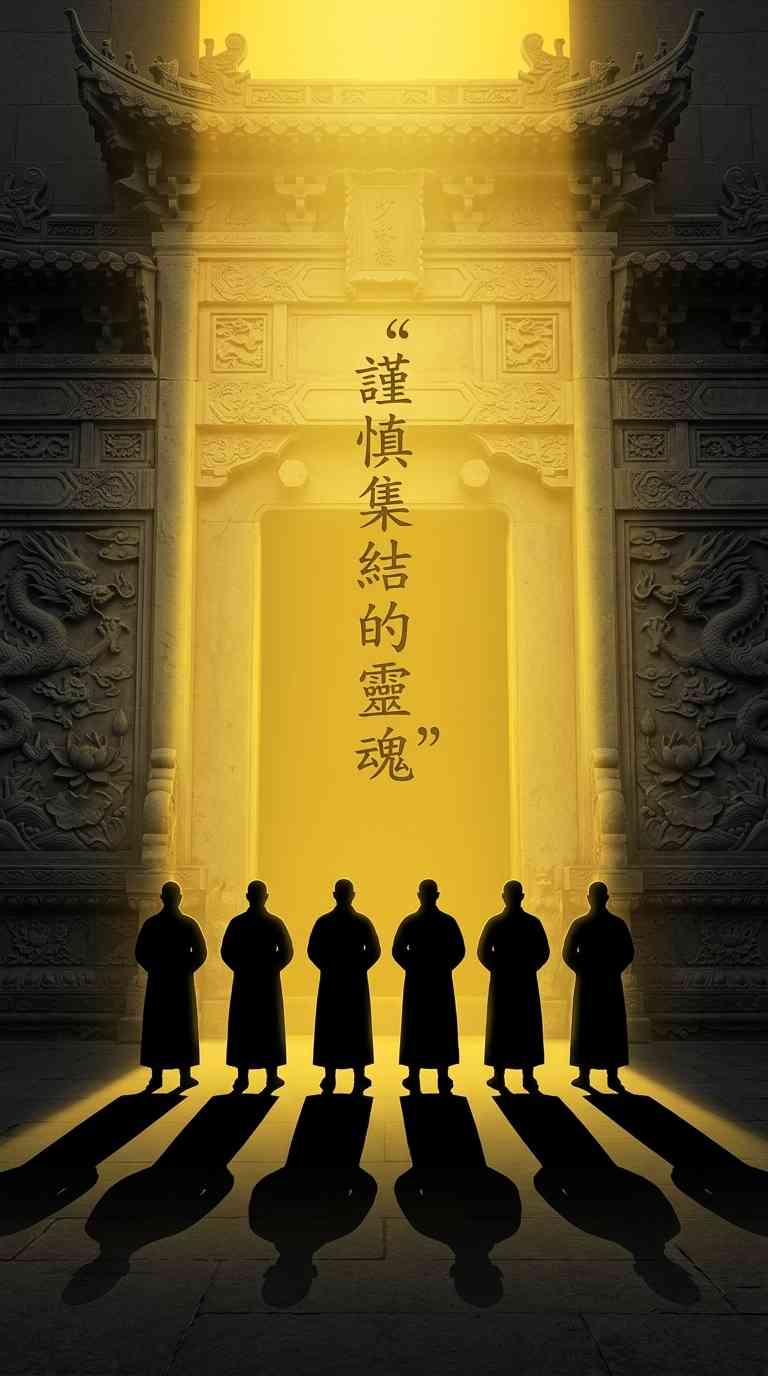 Shaolin Mönche am Goldenen Tor - 4K Hintergründe