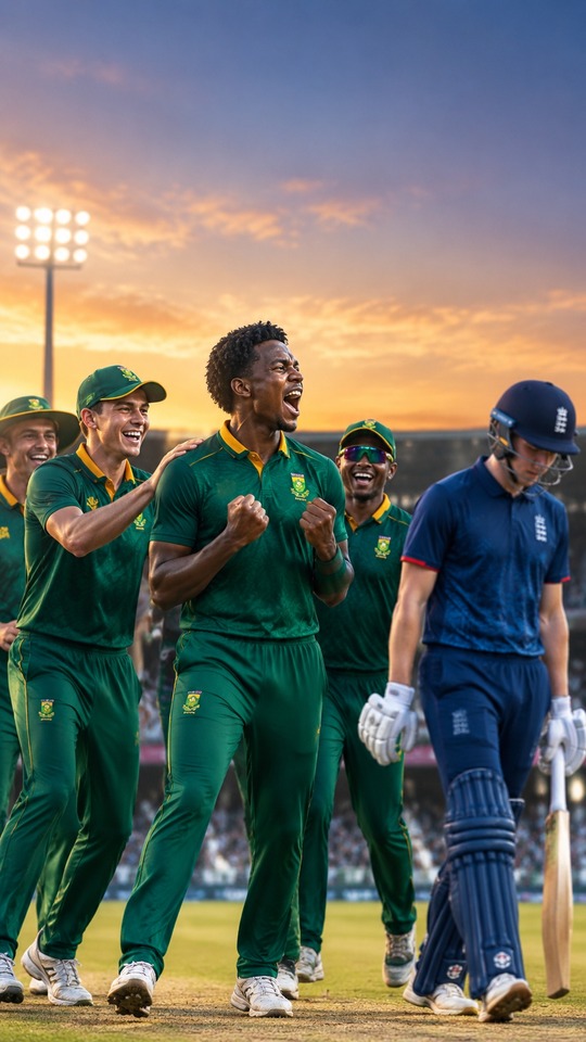 Cricinfo Cricket Jubel SA vs ENG - 4K Hintergrund