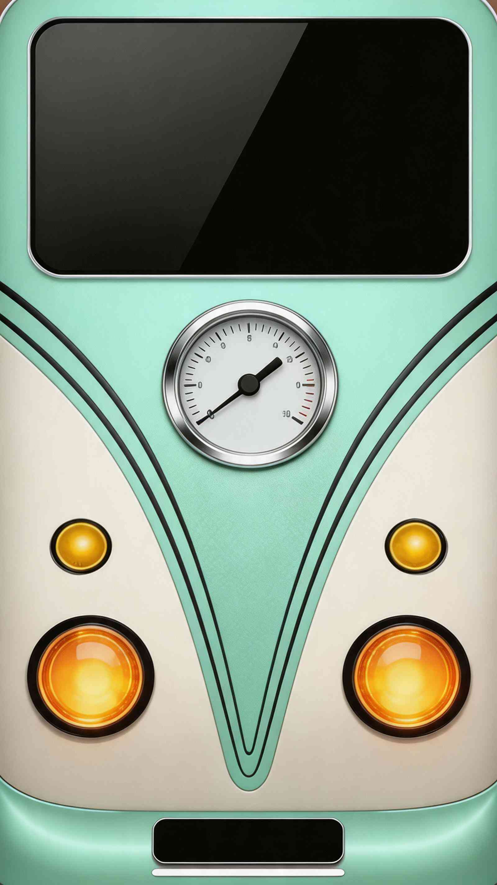 Retro Camper Van Dashboard Phone Wallpaper