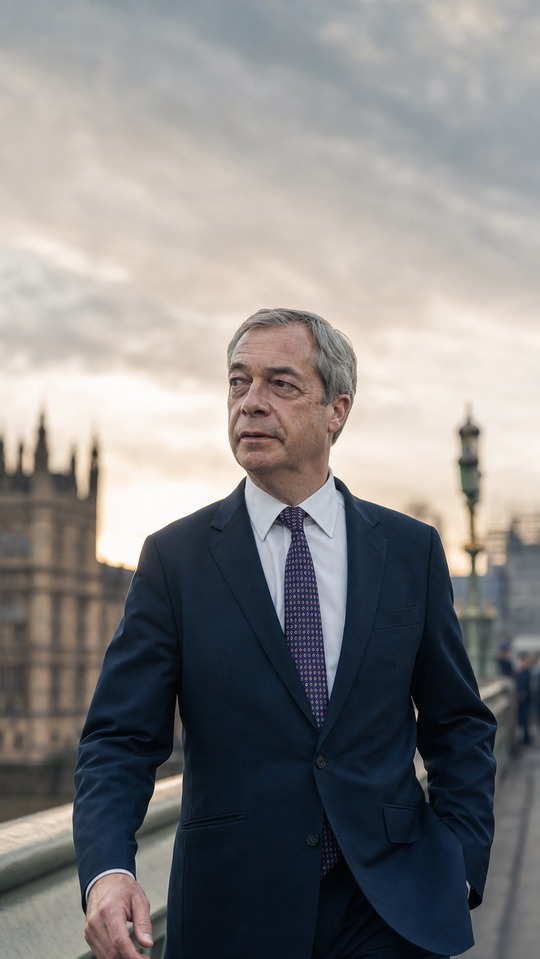 Nigel Farage in London - 4K Phone Wallpaper
