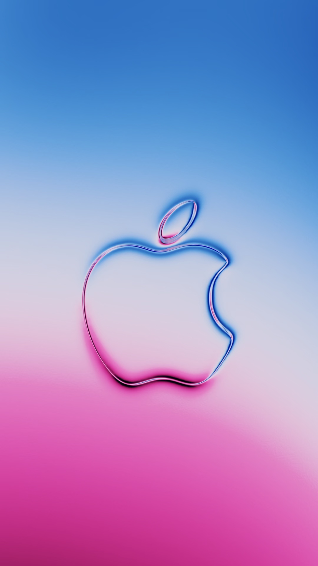 Apple Logo Glass Gradient - 4K Live Wallpaper
