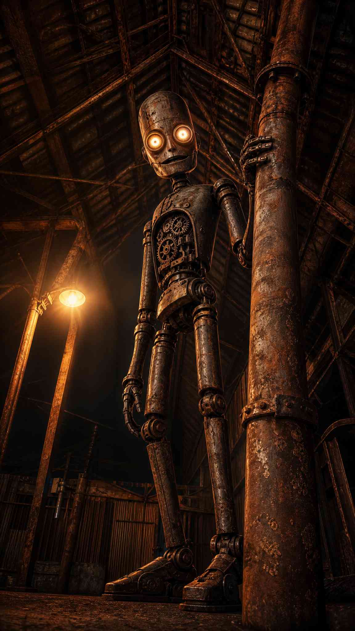 Steampunk Robot Automaton - 4K Wallpaper