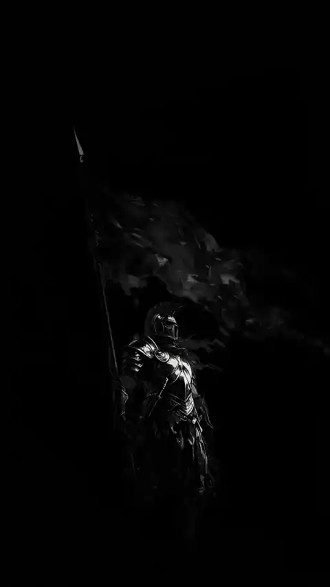 Dark Knight Flag Minimalist - Live Wallpaper