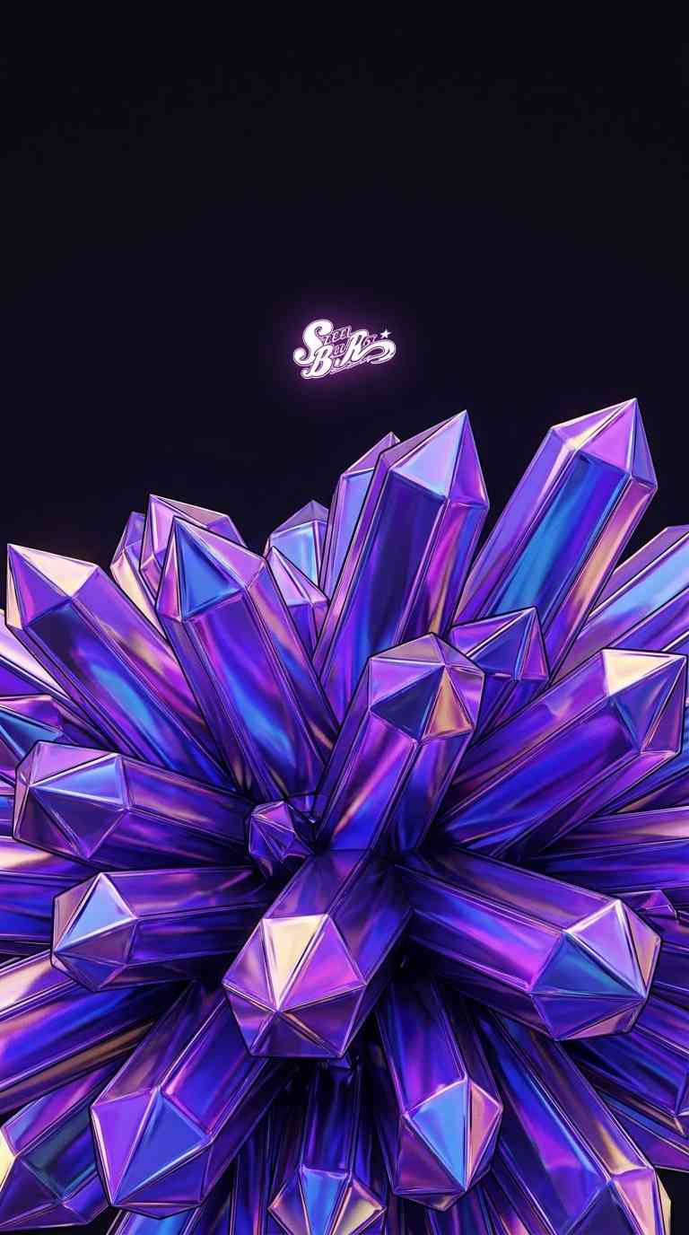 Cristaux Violets Irisés - Fond d'écran 4K