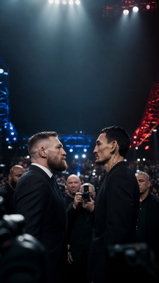 UFC 329 Press Conference Face-Off - 4K Wallpaper