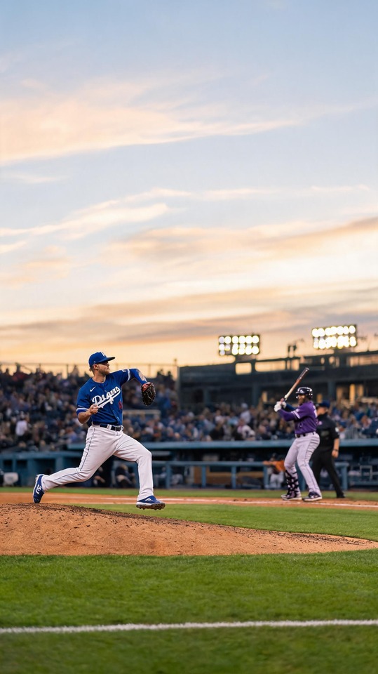 Dodgers vs Rockies Stadium Action - 4K Background