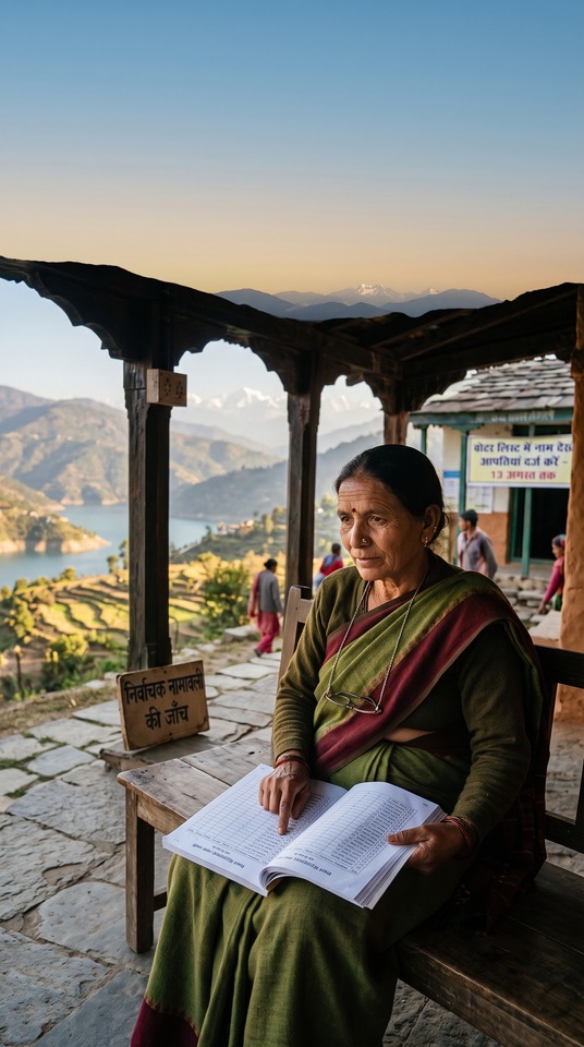 Uttarakhand Rural Life & Voter Registration - 4K Wallpaper