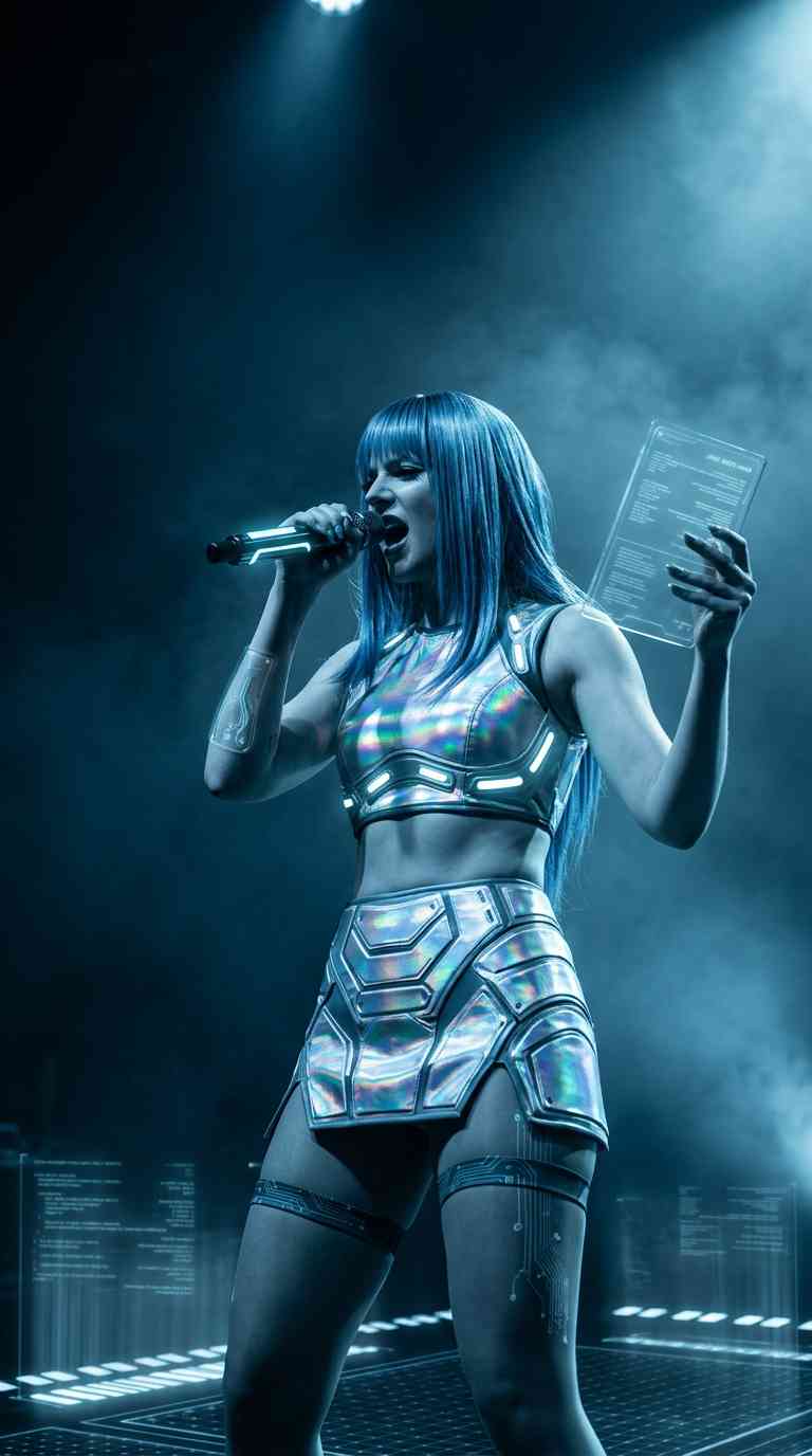 Futuristic Pop Star - 4K Wallpaper