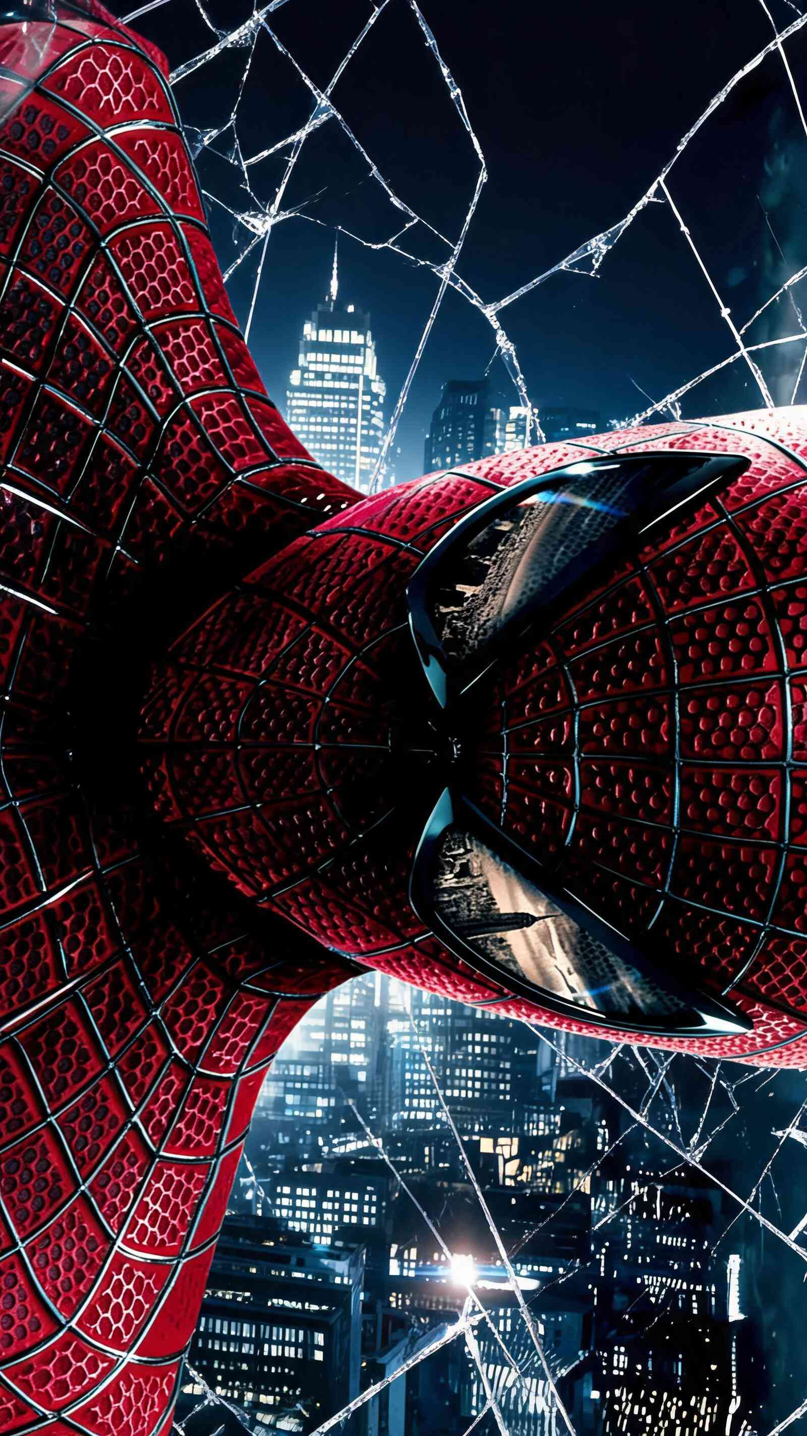 Spider-Man Red Suit 4K Mobile Wallpaper