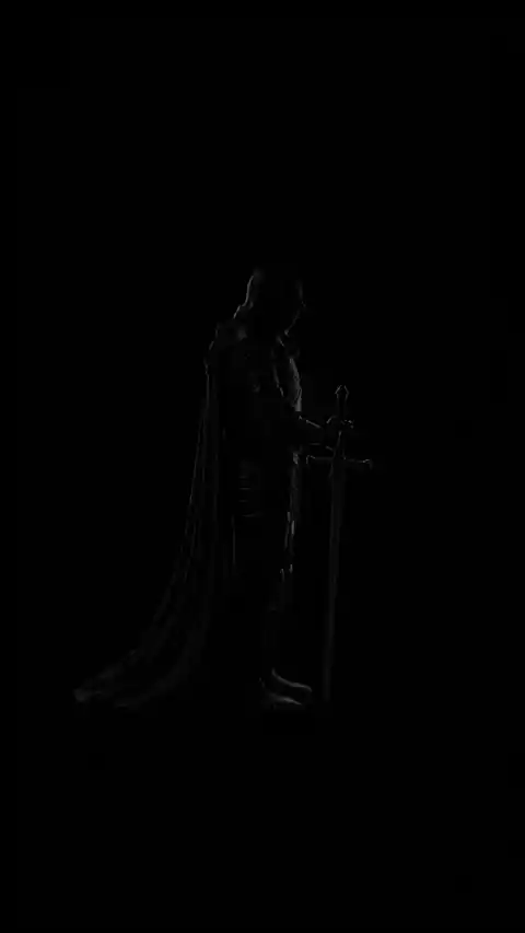 Chevalier Noir Silhouette - Fond d'écran Dynamique