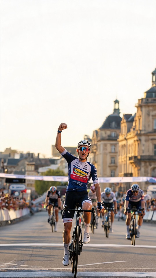 Tim Merlier Cycling Victory - 4K Phone Background