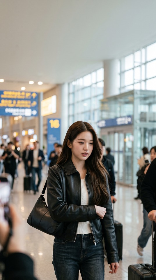 Jang Won-young Airport Style - 4K Phone Wallpaper