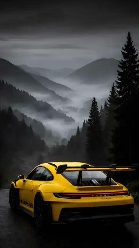 Porsche 911 GT3 RS Misty Mountain - 4K Moving Background