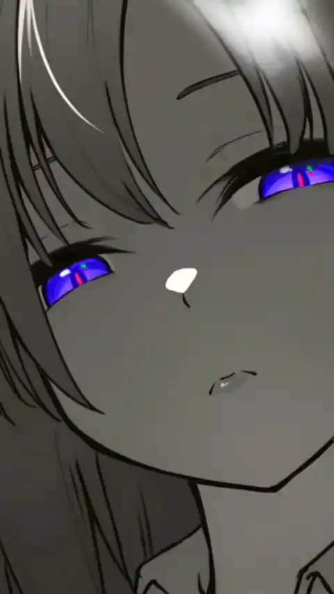 アニメ美少女 紫色の瞳 グリッチ - 動く壁紙