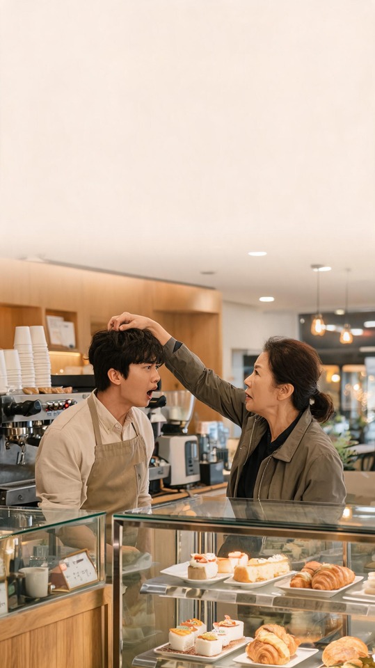 Realistic Cafe Conflict Scene - 4K Mobile Wallpapers