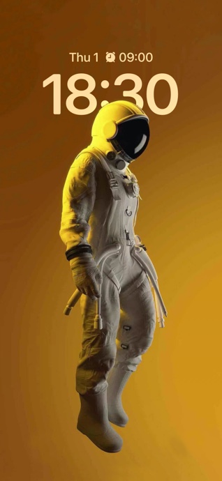 Astronaut Minimalismus - 4K Handy Wallpaper