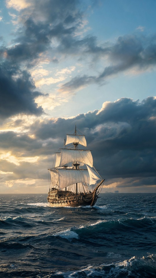La Odisea Galeón Épico - 4K Fondos de Pantalla
