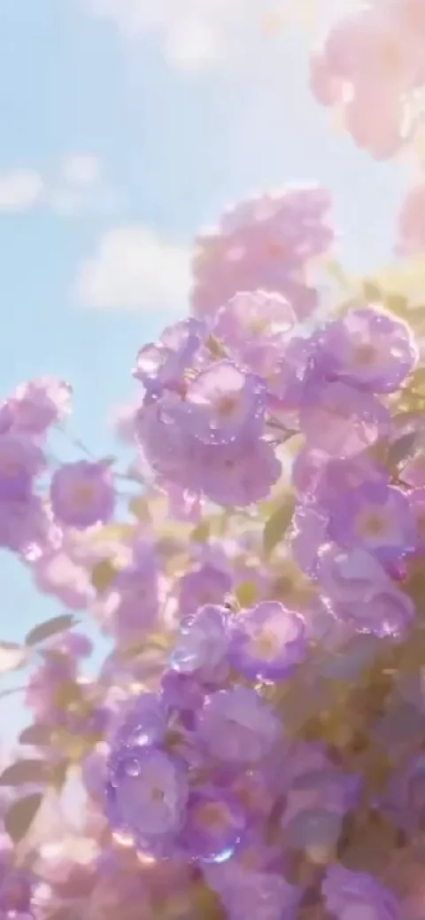 Dreamy Purple Floral Aesthetic - Live Wallpaper