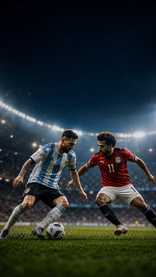Argentina vs Egipto Messi vs Salah Fondo 4K