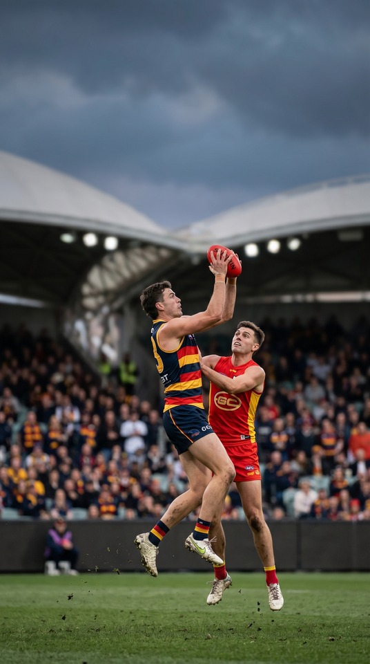 Adelaide vs Gold Coast AFL Footy - 4K Phone Background