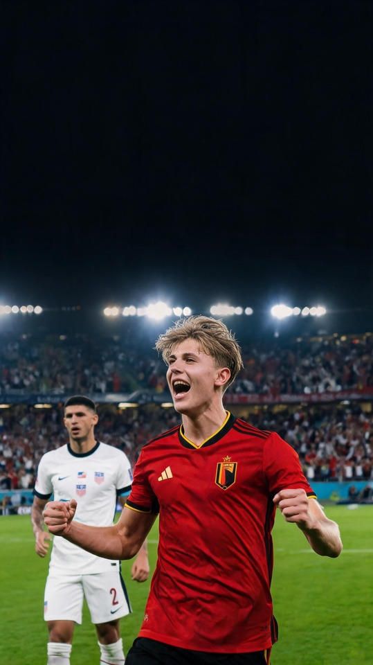 États-Unis contre Belgique - De Ketelaere 4K Fond d'Écran