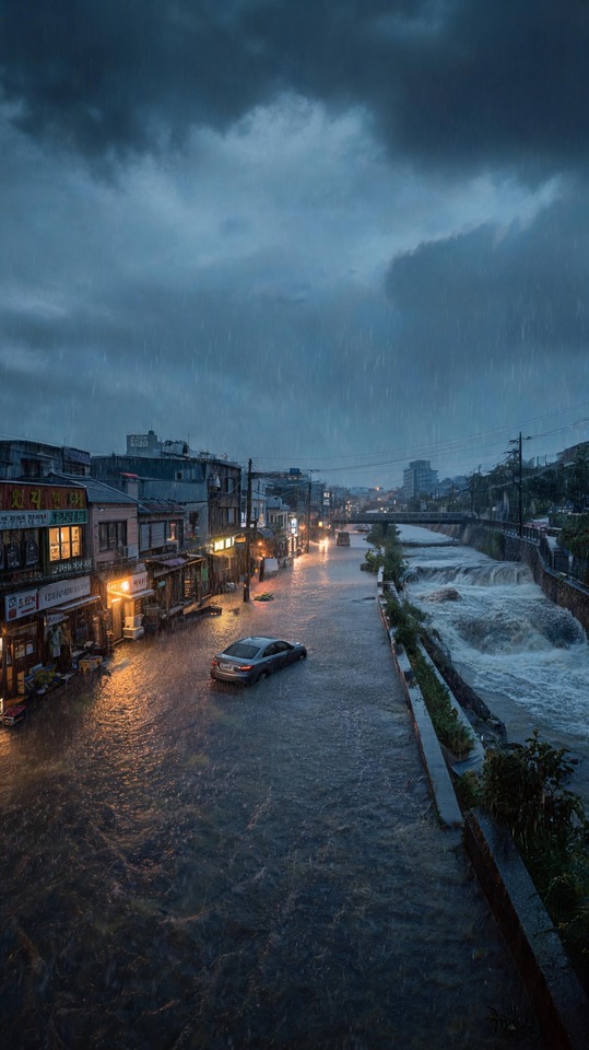 Mokgamcheon Flood Cinematic Style - 4K Backgrounds