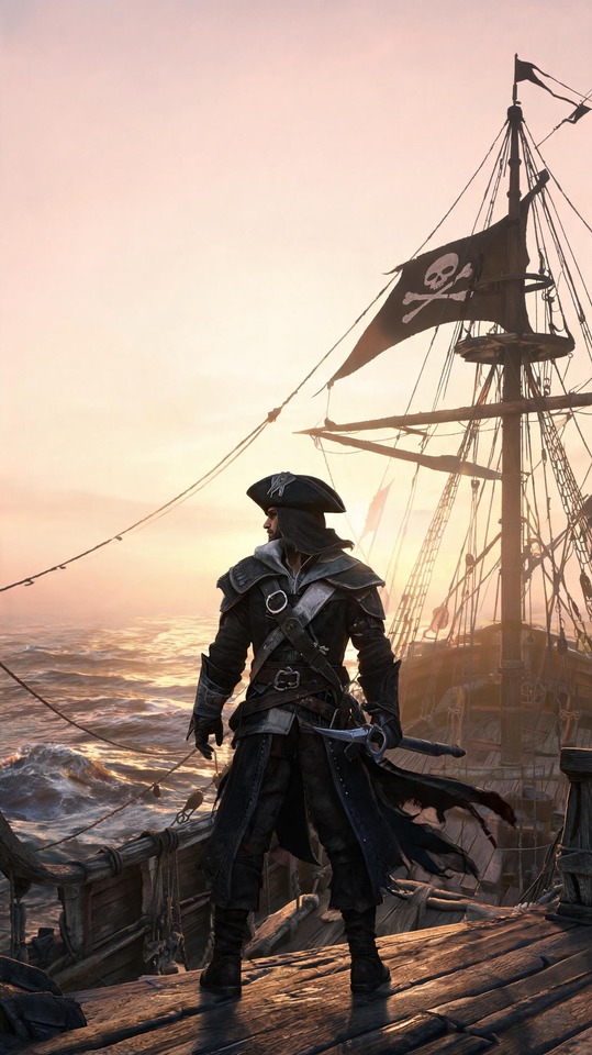 Assassin's Creed Black Flag Resynced - 4K Phone Wallpaper