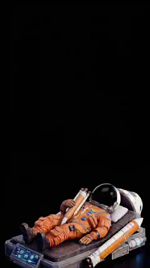 Astronauta con Cohete 3D - Fondo en Movimiento