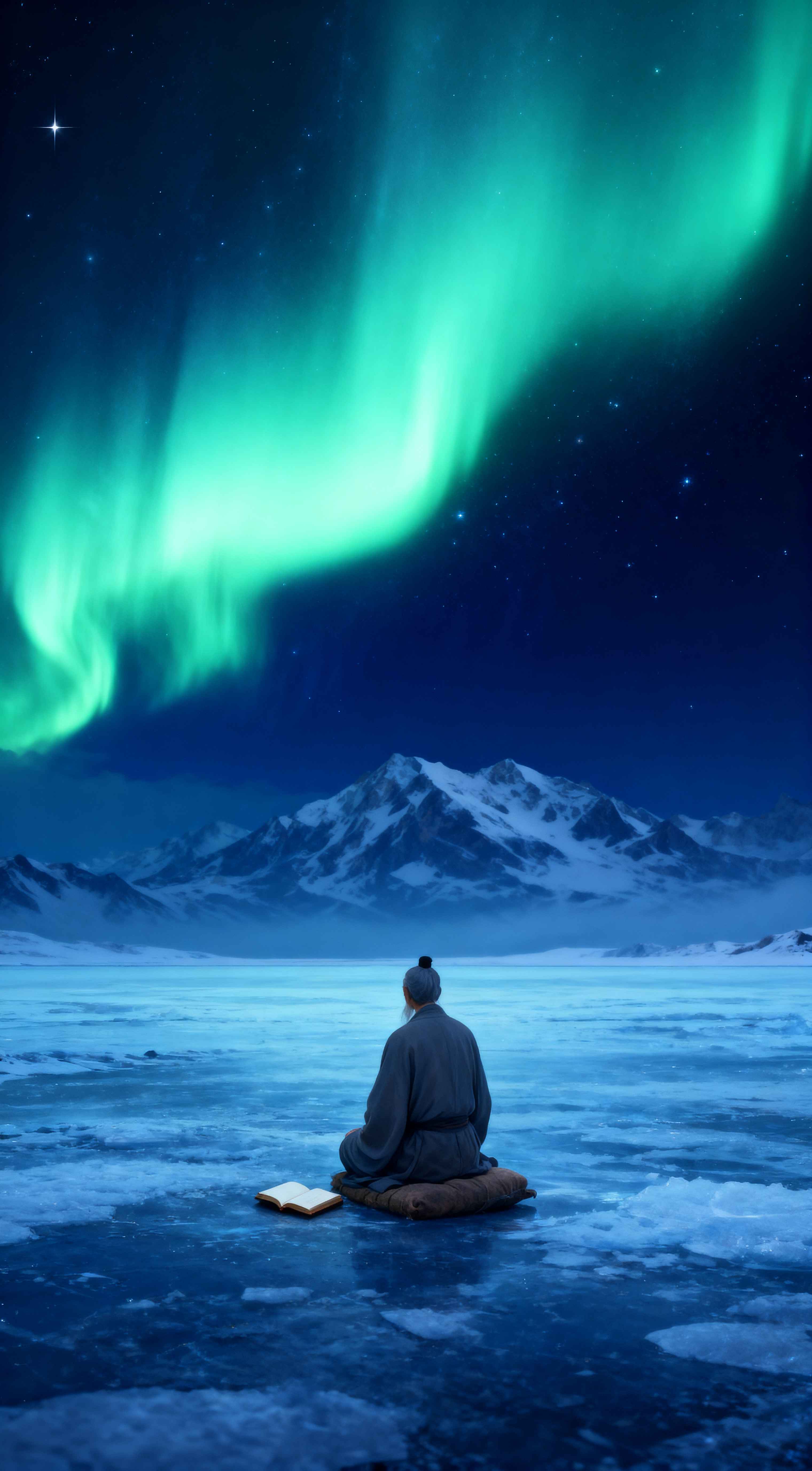 Méditation sous l'Aurore Boréale - Arrière-plan 4K