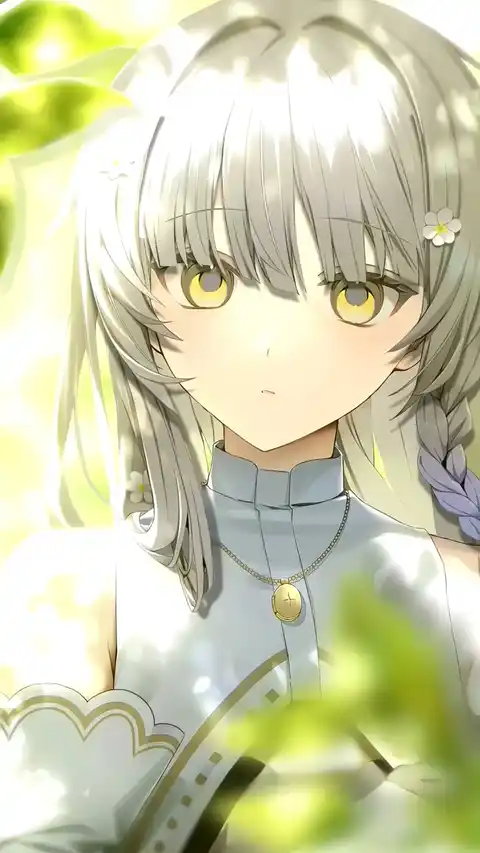 Ethereal Silver Hair Anime Girl - Live Wallpaper