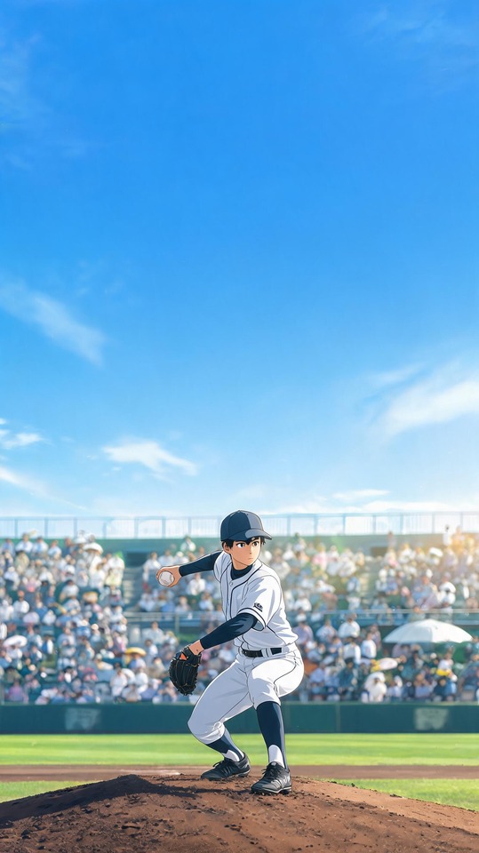 Tochigi High School Baseball Anime Pitcher - 4K Wallpapers