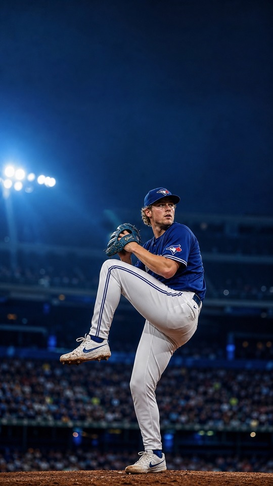 Chad Dallas Blue Jays Pitching - 4K Background