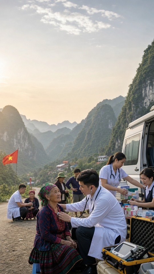 Vietnam Rural Medical Care Scene - 4K Lock Screen