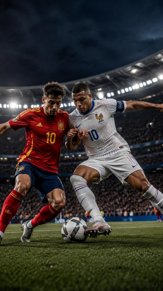 Spanien gegen Frankreich - 4K Handy Wallpaper