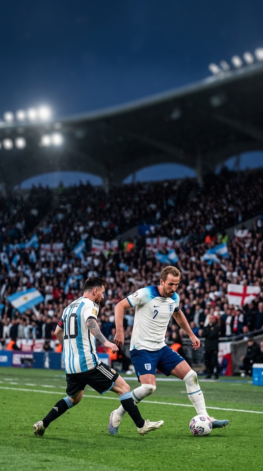 Angleterre vs Argentine - Fond d'Écran Foot 4K