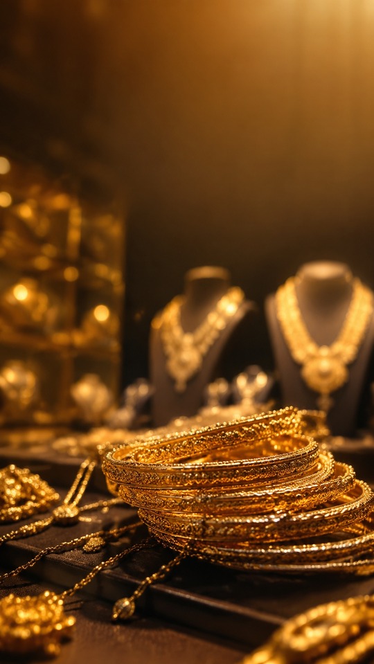 Traditional Gold Jewelry - 4K Phone Background