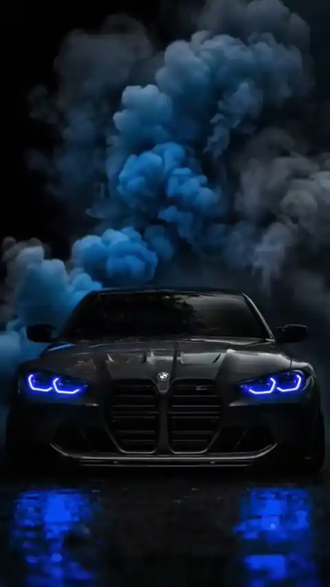 BMW M4 Blauer Rauch - Bewegliches Wallpaper
