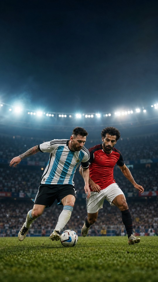 Argentina vs Egypt - Messi vs Salah 4K Wallpaper