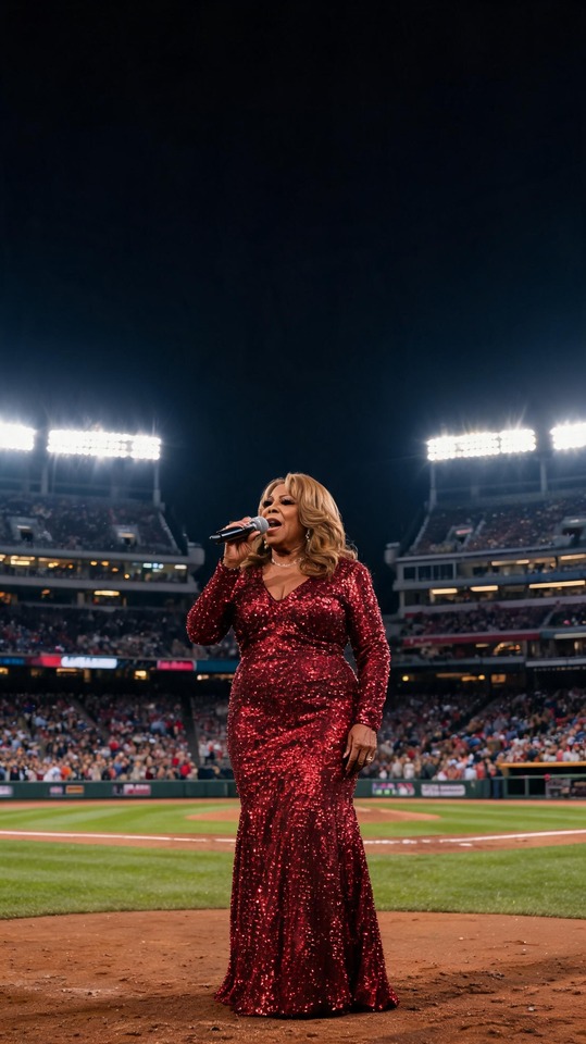 Patti LaBelle National Anthem MLB Performance - 4K Wallpaper