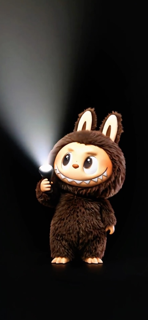 Labubu Monster Flashlight 4K Live Wallpaper