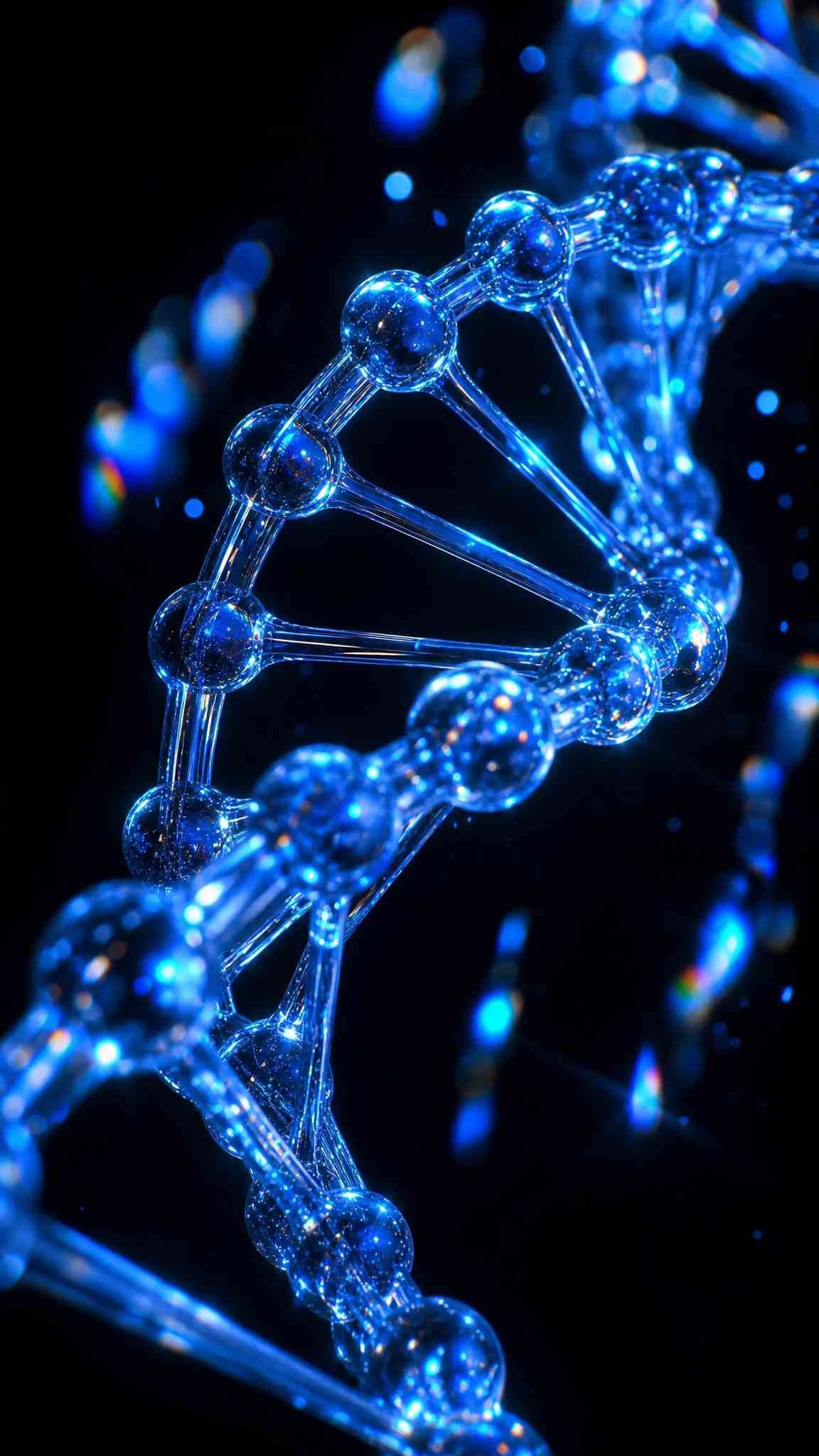 DNA Helix Abstract 3D - 4K Wallpaper