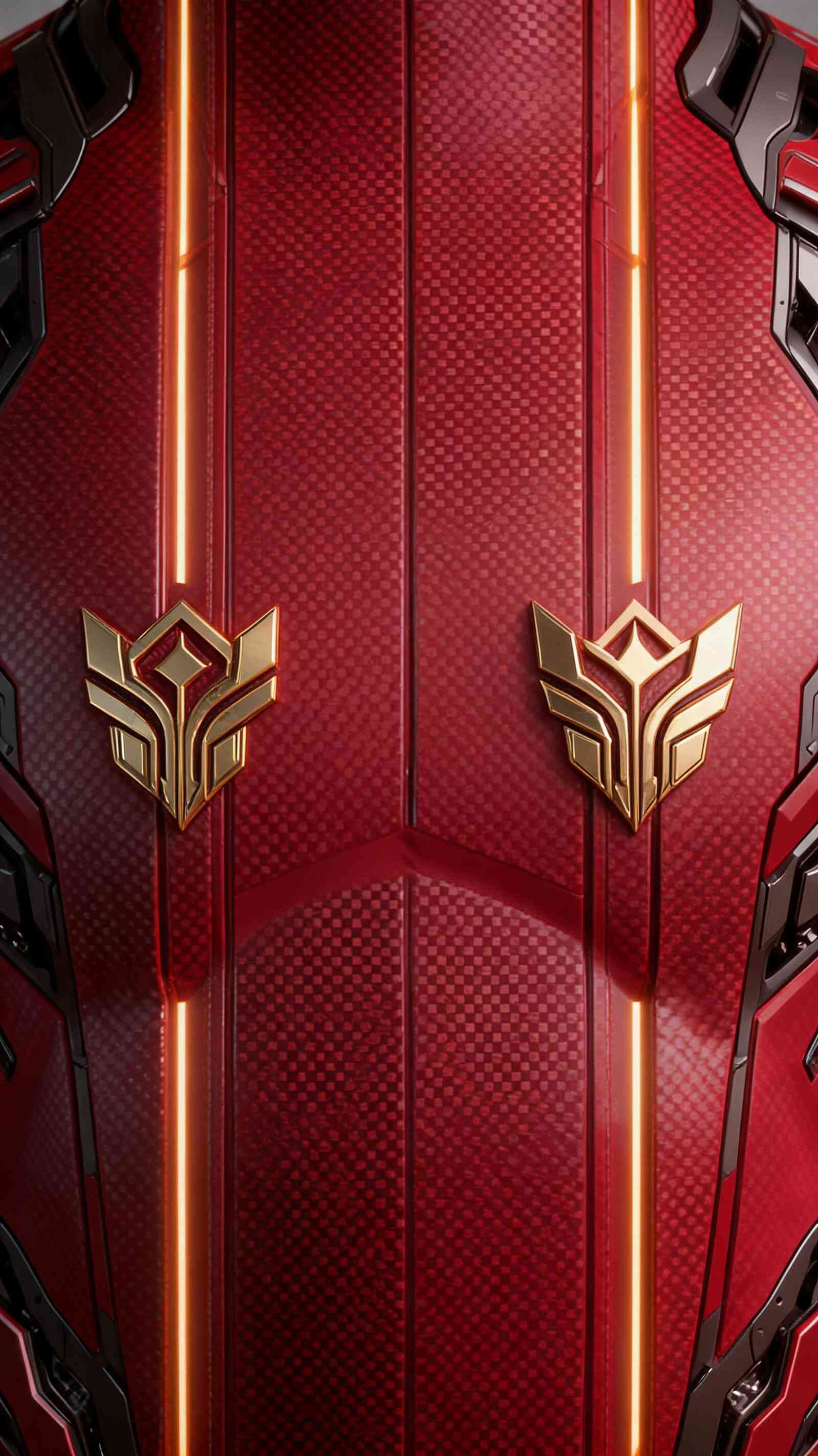 赤いメカニカルアーマー - 4K待ち受け