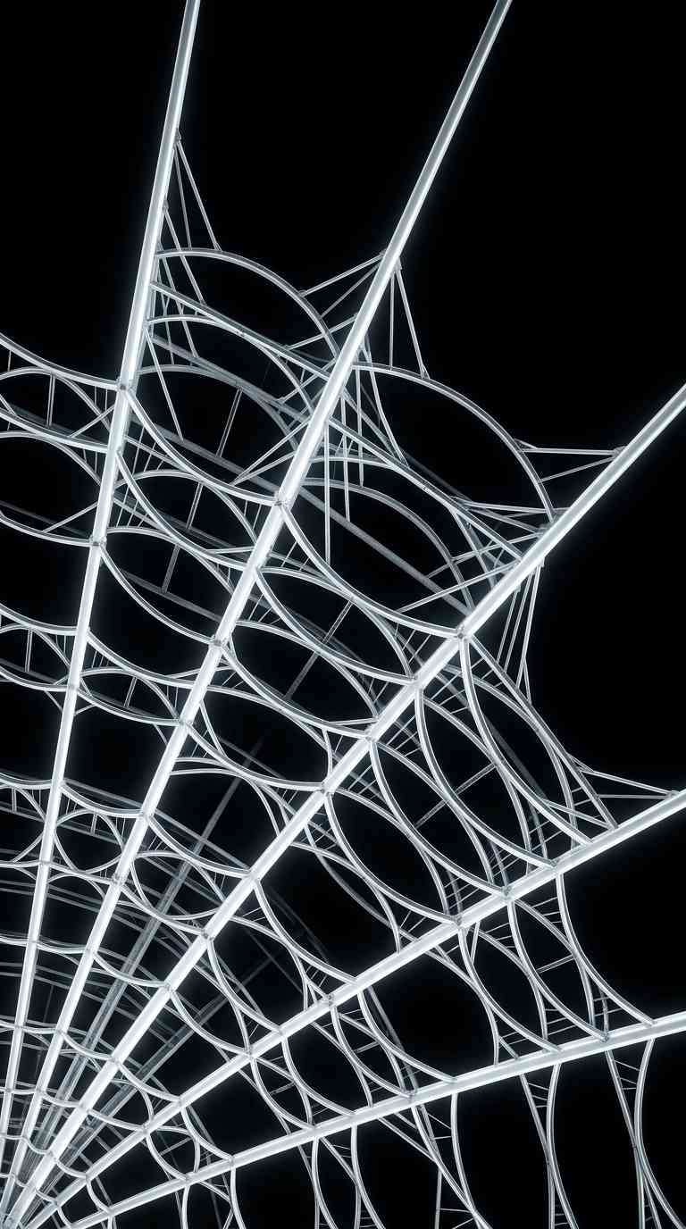 Geometric Spider Web Abstract - 4K Wallpaper
